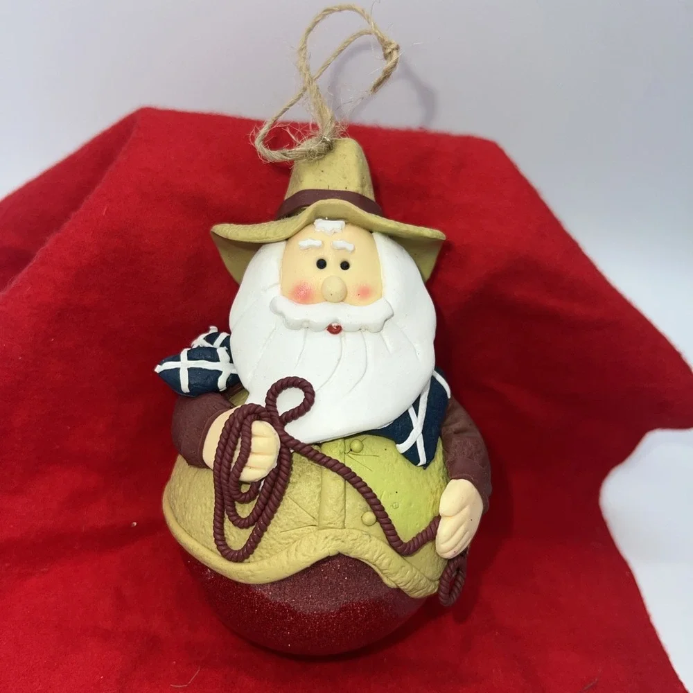 Cowboy‎ Santa Claus Round up Christmas Ornaments 5
